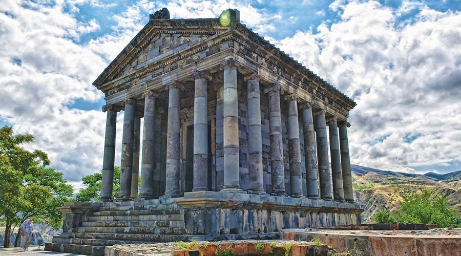 Garni,Geghard, lavash baking